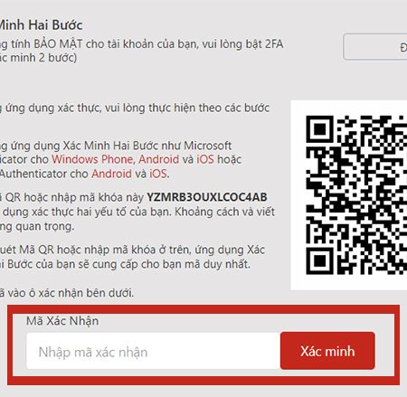 Cách xác minh 2 bước (2FA) bảo vệ tài khoản Vn88 chi tiết